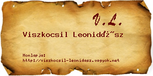 Viszkocsil Leonidász névjegykártya
